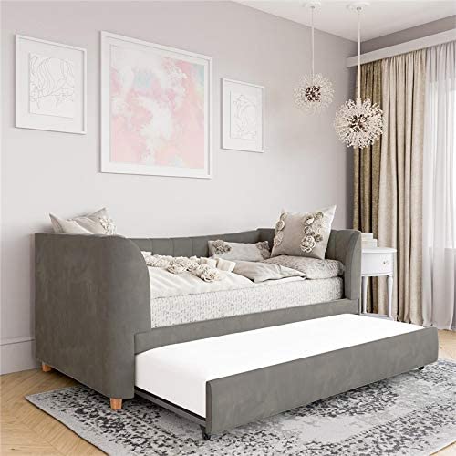 【Furniture】Valentina Upholstered Daybed with Trundle, Twin