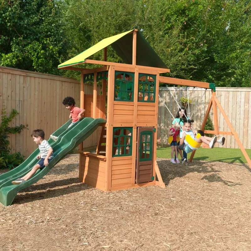 TREASURE COVE WOODEN SWING SET