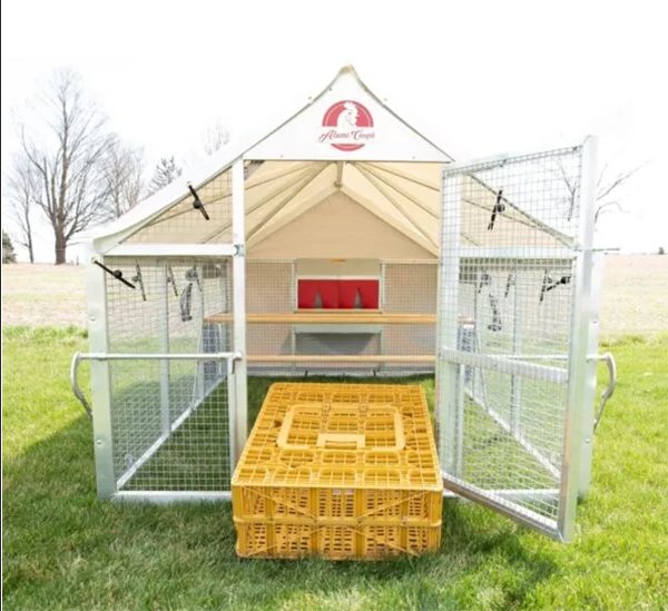 Chicken Coop, 3mx4mLarge Metal Walk-in Poultry Cage Kennel with Waterproof Cover.
