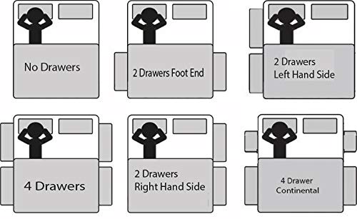 【Furniture】Pebble Plush Velvet Chesterfield 2 Drawer Divan Bed Set, Mattress & Headboard