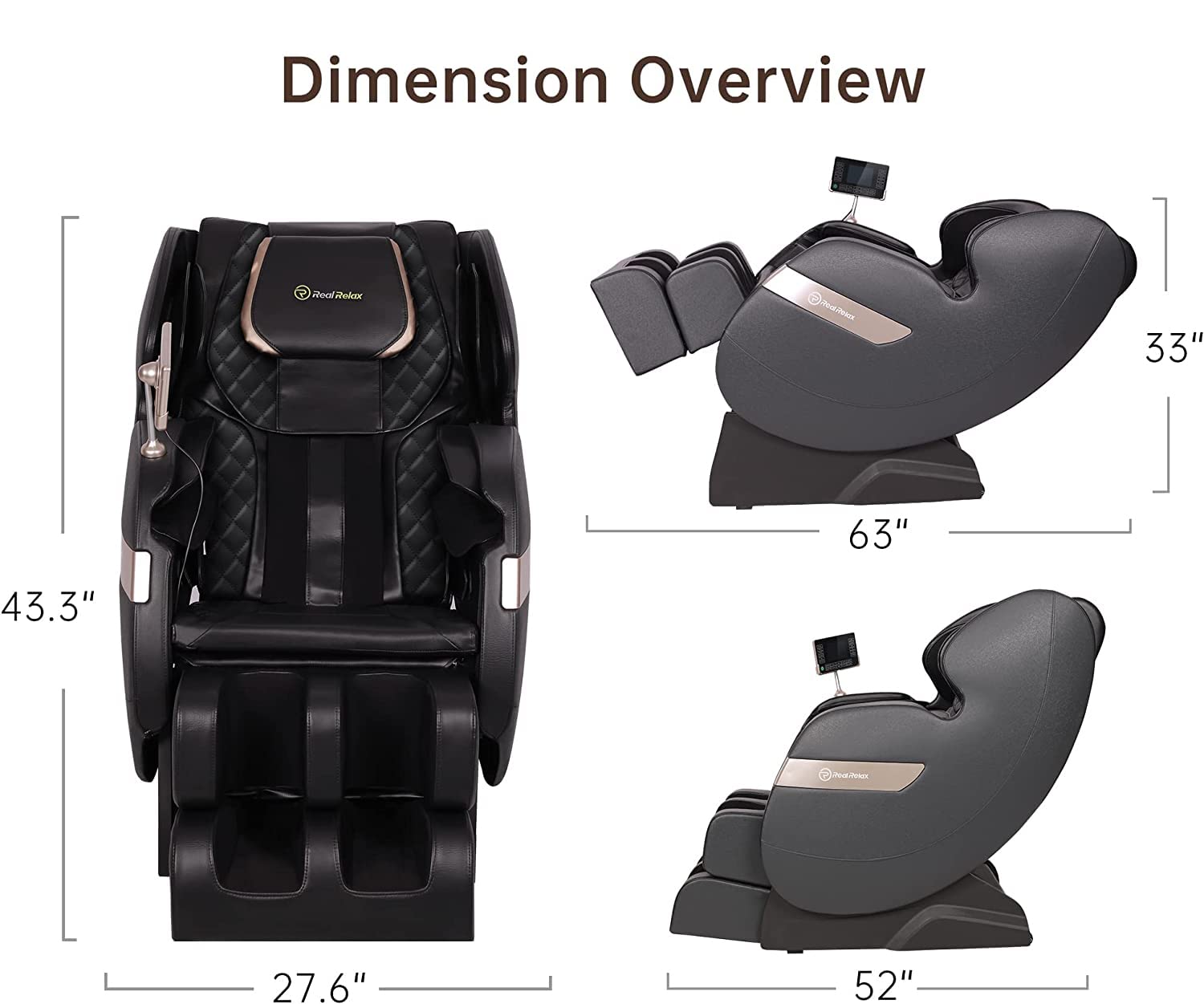 【Furniture】Real Relax 2022 Massage Chair of Dual-core S Track, Recliner of Full Body Massage Zero Gravity