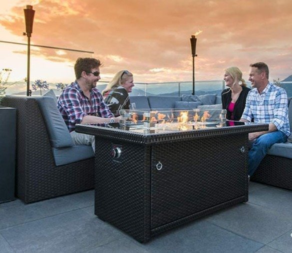 Outland Living Series 403-Espresso Brown Fire Table, Espresso Brown50,000 BTU