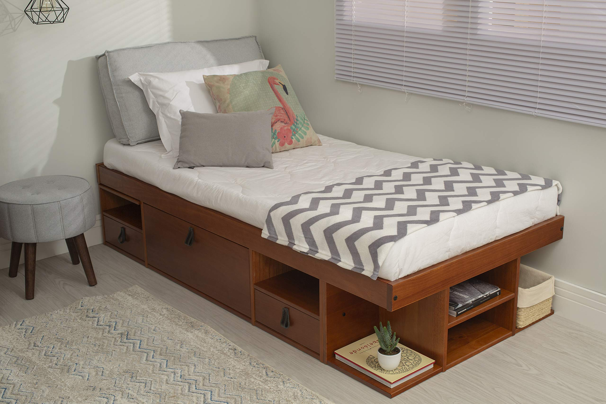 【Furniture】Bali Storage Platform Bed with Drawers