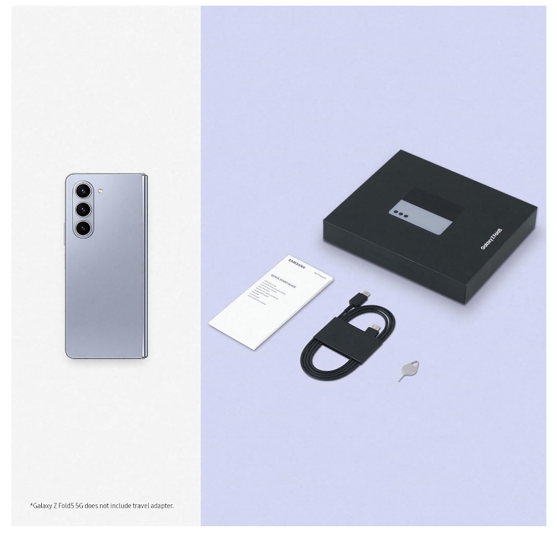 Samsung Galaxy Z Fold5, Unlocked Android Smartphone, 256GB Storage, Icy Blue, 3 Year Manufacturer Extended Warranty (UK Version)