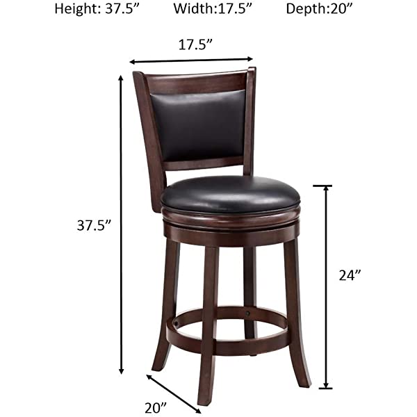 Ball & Cast Barstool, 29-Inch,2-Pack, Cappuccino Jayden Cappuccino 29-Inch,2-Pack