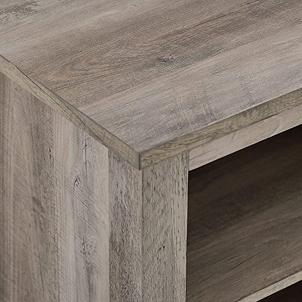 Walker Edison Wren Classic 4 Cubby TV Stand for TVs up to 65 Inches, 58 Inch, Black Black 58 InchTV Stand