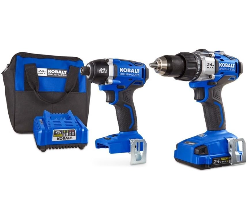 Kobalt 2-Tool 24-Volt Max Lithium Ion (Li-ion) Brushless Motor Cordless Combo Kit with Soft Case