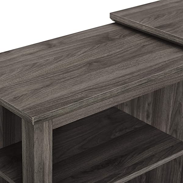 Walker Edison Wren Classic 4 Cubby TV Stand for TVs up to 65 Inches, 58 Inch, Black Black 58 InchTV Stand