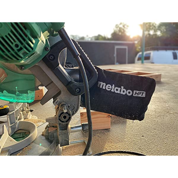 Metabo HPT 10-Inch Compound Miter Saw, Single Bevel, 15-Amp Motor, 0-52° Miter Angle Range, 0-45° Bevel Range, Large Table, 10