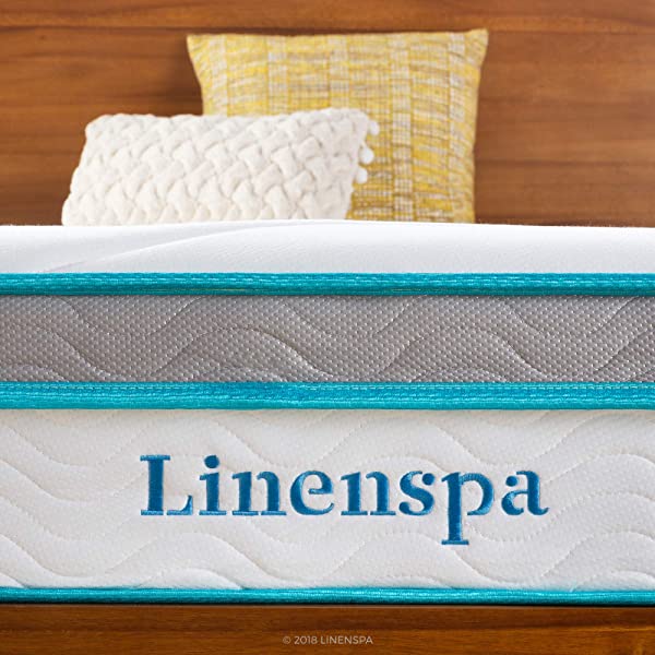Linenspa 8 Inch Memory Foam and Innerspring Hybrid Medium-Firm Mattress -Full Mattress Full 8 Inch Mattress Only