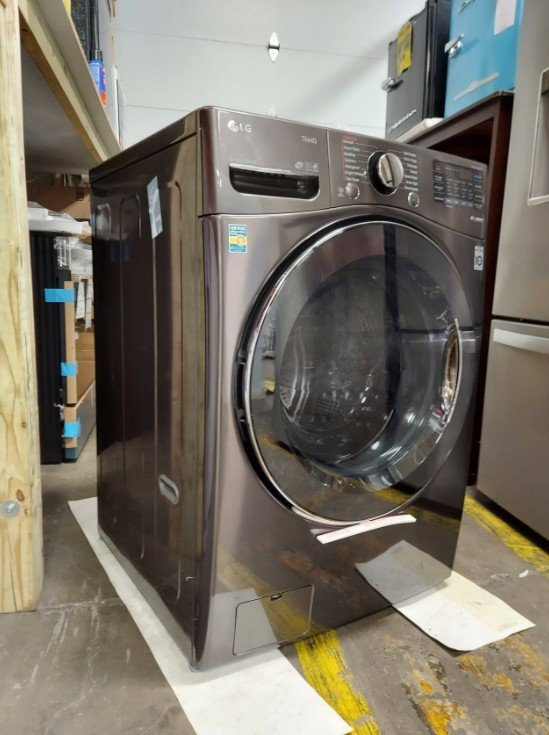 LG TurboWash 360 with AI DD V9 F4V909BTSE WiFi-enabled 9 kg 1400 Spin Washing Machine - Black