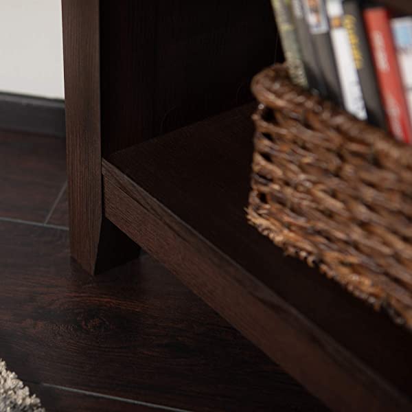 Walker Edison Wren Classic 4 Cubby TV Stand for TVs up to 65 Inches, 58 Inch, Black Black 58 InchTV Stand