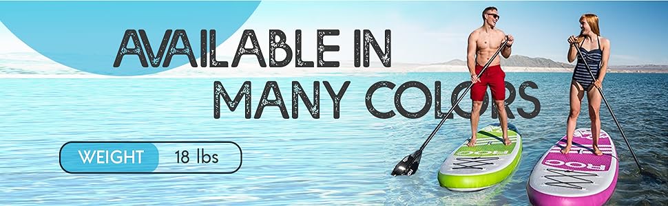 Roc Inflatable Stand Up Paddle Boards with Premium SUP Paddle Board Accessories