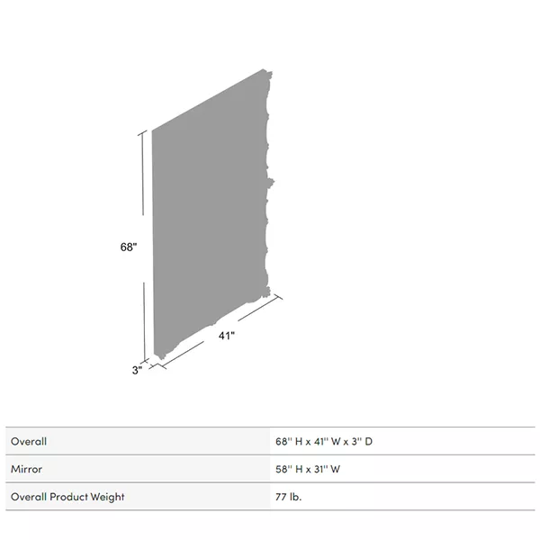 RADITIONAL BEVELED VENETIAN FULL LENGTH MIRROR