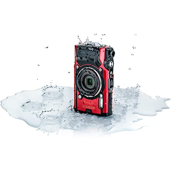 OLYMPUS Tough TG-6 Waterproof Camera, Red Red Base Single