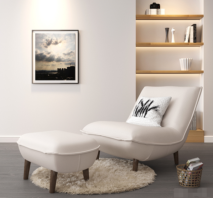 Single sofa balcony small sofa leisure snail chair Nordic bedroom sofa chair lazy sofa tatami