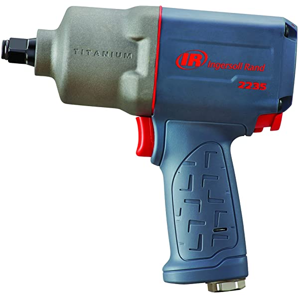 Ingersoll Rand 2235TiMAX 1/2” Drive Air Impact Wrench – Lightweight 4.6 lb Design, Powerful Torque Output Up to 1,350 ft-lbs, Titanium Hammer Case, Max Control, Gray