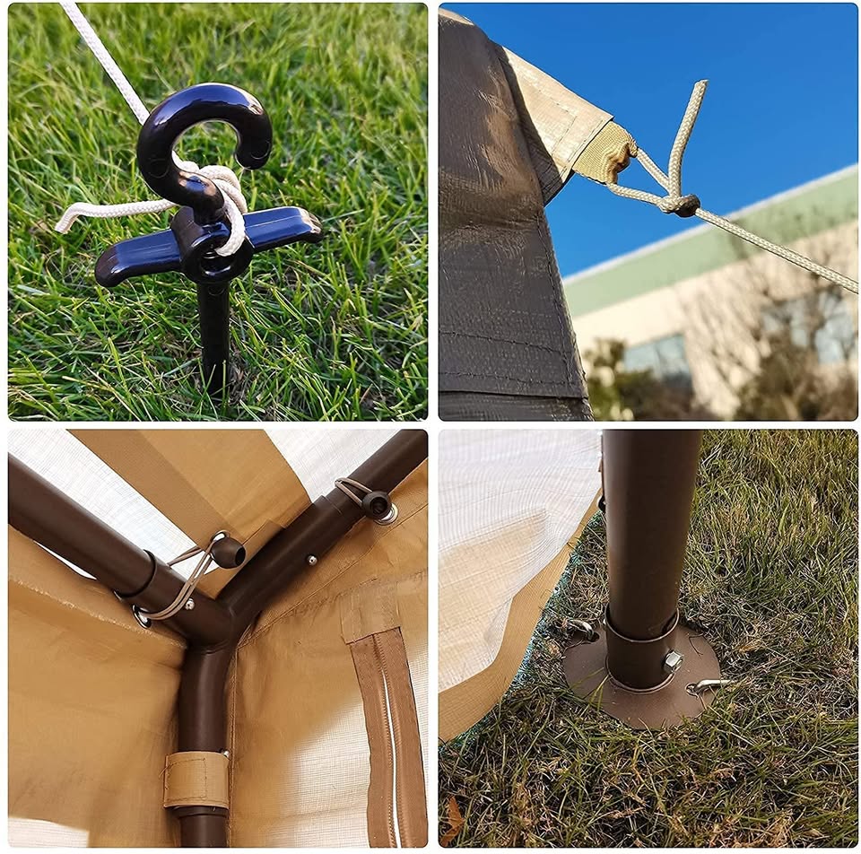 10x20ft Heavy Duty Carport, Portable Garage for Auto, Boat Market stall, Car Tent Windows, Beige