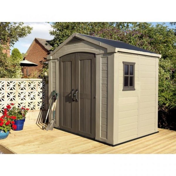 8ft wide X 6ft deep plastic storage shed; A clearance sale
