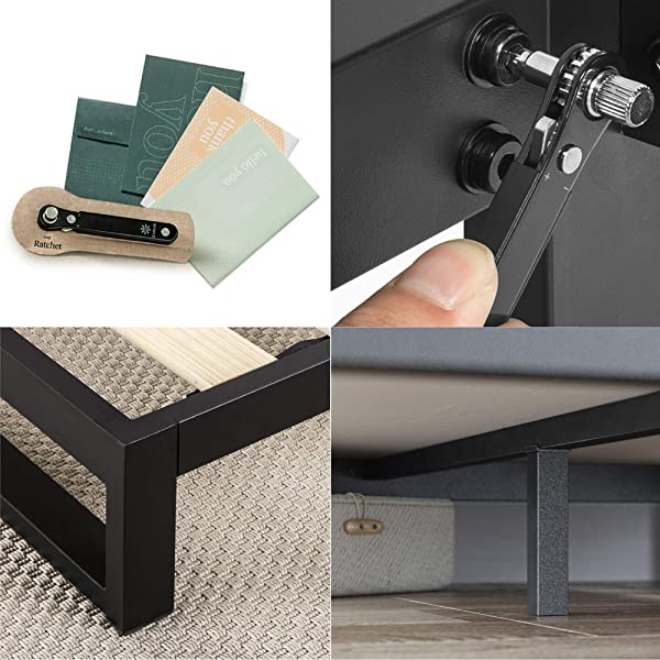 ZINUS Trisha Metal Platforma Bed Frame / Wood Slat Support / No Box Spring Needed / Easy Assembly, Full Full Standard Platform Bed Frame