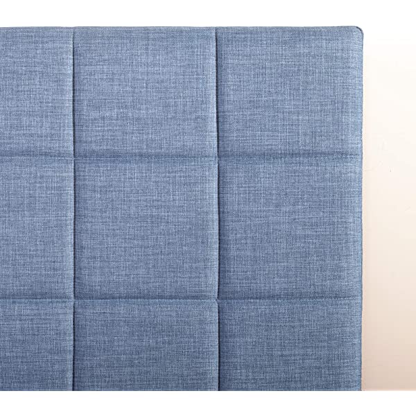 ZINUS Lottie Upholstered Platform Bed Frame / Mattress Foundation / Wood Slat Support / No Box Spring Needed / Easy Assembly, Grey, Queen Grey Queen Standard