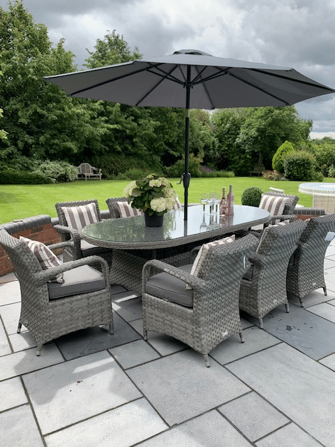 【Home&Garden】HOTSALES 8 SAVANNAH Armchair oval table set.