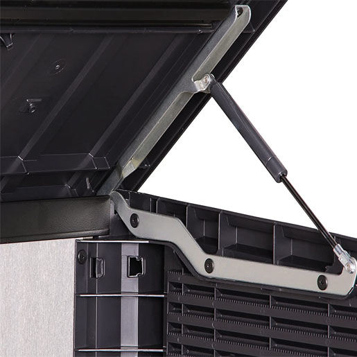 Keter Store It Out Grande Outdoor Plastic Garden Storage Shed, Grey and Black, 190 x 109 x 132 cm