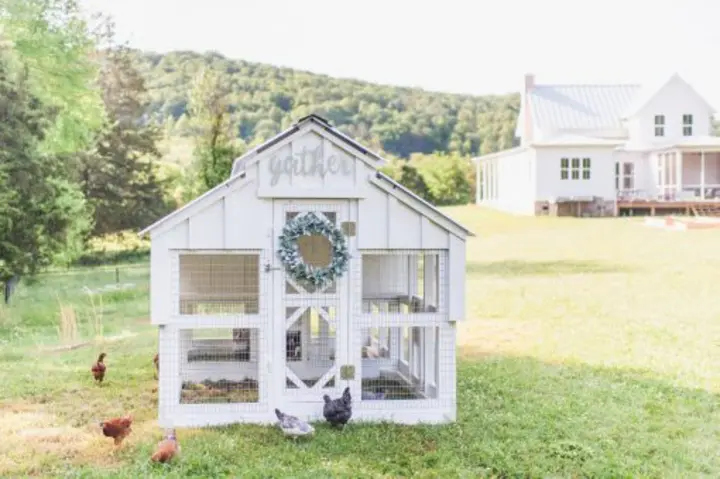 White big fairytale town chicken coop