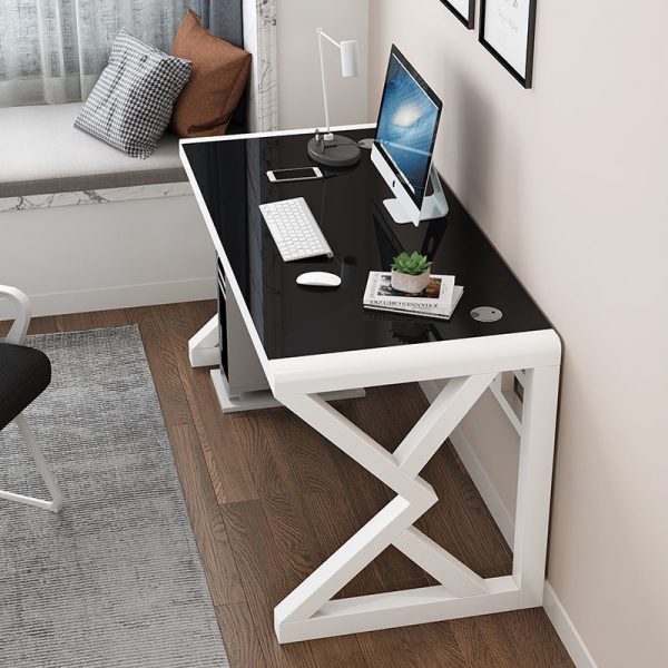 Computer desk tempered glass desktop desk home office desk