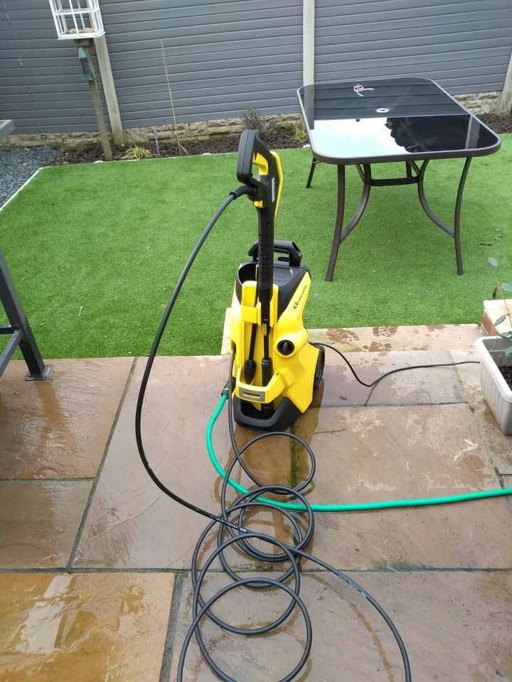 Domestic pressure washer M167-Kärcher K 4 Power Control with stand for indoor application