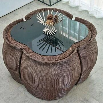 5-piece garden furniture set for dining, outdoor and indoor use