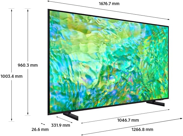 Samsung CU8000 4K UHD Smart TV (2023) - Crystal TV With Alexa Built-In & Gaming Hub, Dynamic Crystal Colour, Object Tracking Sound & HDR Powered By HDR10+, Video Call Apps [Energy Class G]