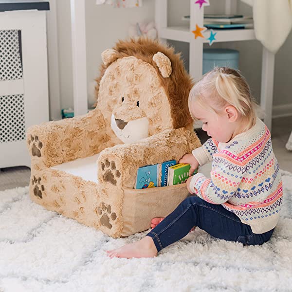 Soft Landing Fox Sweet Seats | Premium Character Chair with Carrying Handle & Side Pockets – Orange