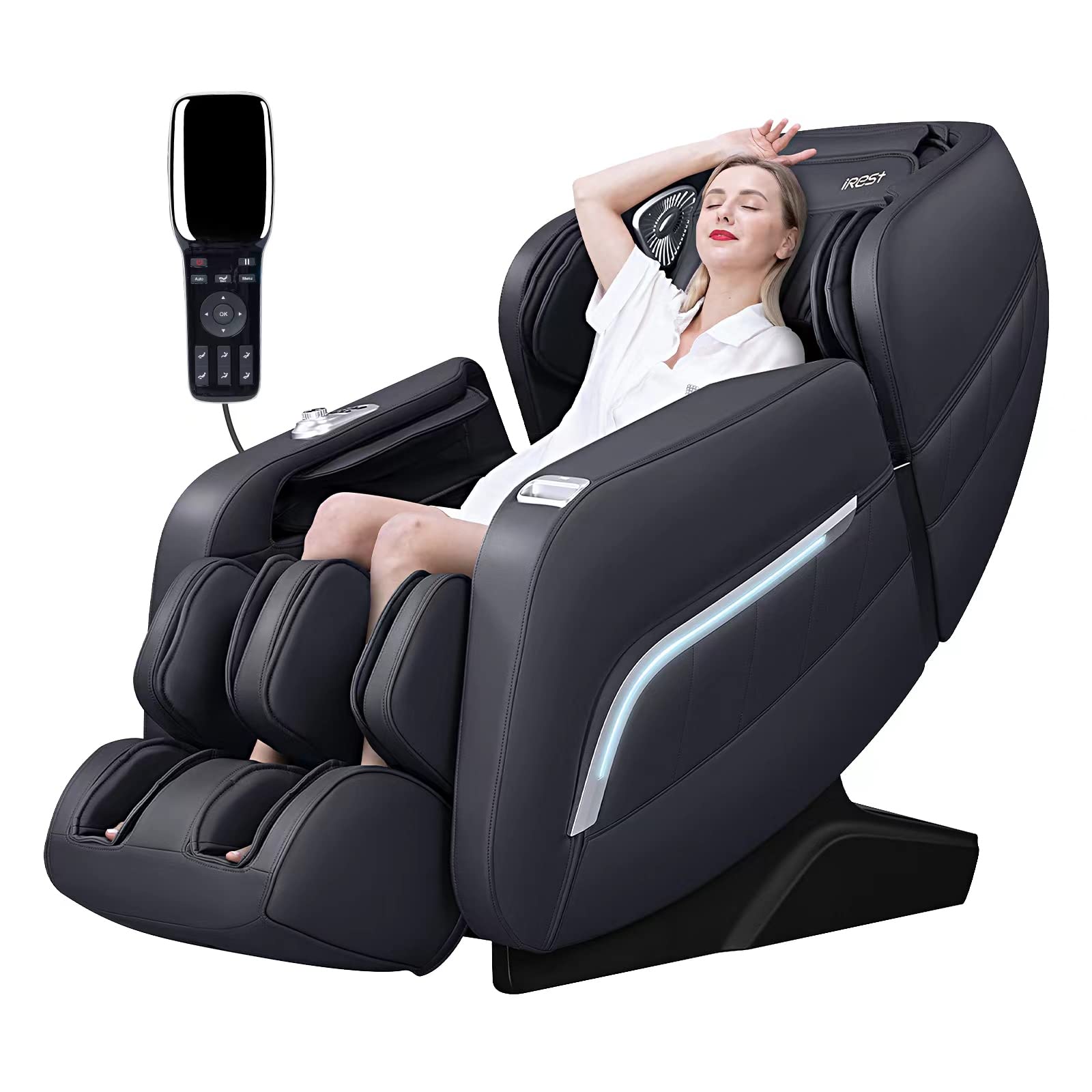 【Furniture】2023 Massage Chair, Full Body Zero Gravity Recliner with Yoga Stretching, Intelligent Voice Control