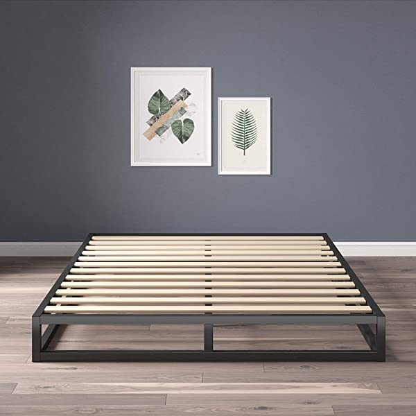 ZINUS Joseph Metal Platforma Bed Frame / Mattress Foundation / Wood Slat Support / No Box Spring Needed / Sturdy Steel Structure, Queen Queen 14 Inch