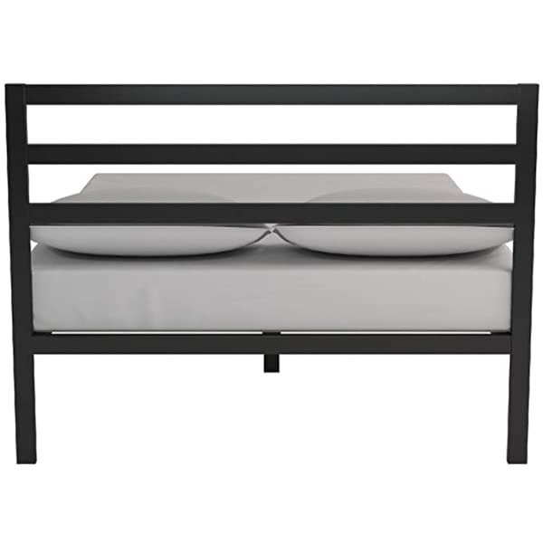 ZINUS Mia Metal Platform Bed Frame / Wood Slat Support / No Box Spring Needed / Easy Assembly, Black, Full Standard Full Black