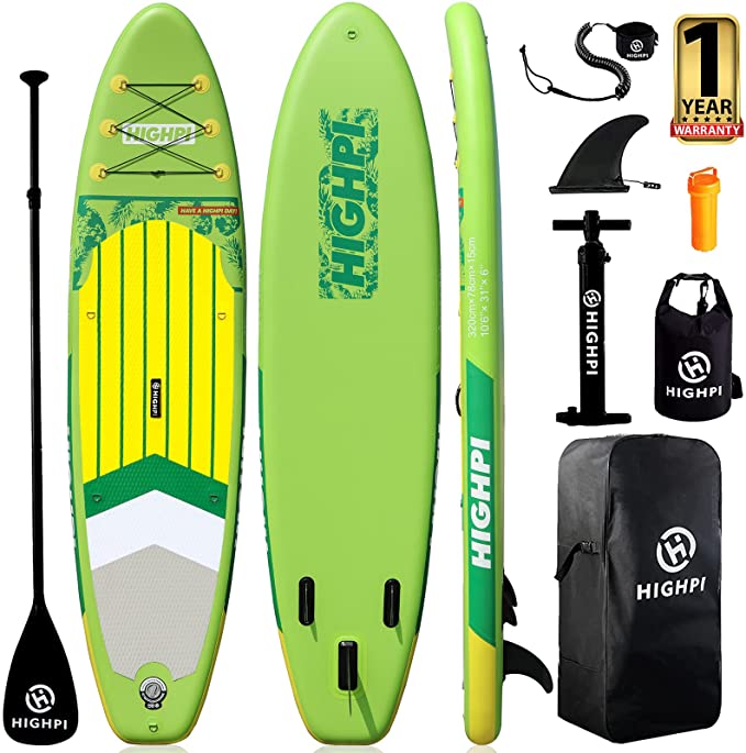 【Sports&Outdoors】【BS】Highpi Inflatable Stand Up Paddle Boards, 10’6”11′ Ultra-Light SUP for All Skill Levels