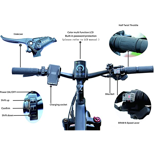 Opeak Ebike Foldable Electric Bike 750W High Speed Motor, 12AH Removable 48V Ebike Battery, 8 Speed, 26’’4.0 Fat Tire Electric Bike Folding Ebikes for Adults, E Bikes for Women and Men UNIK - white