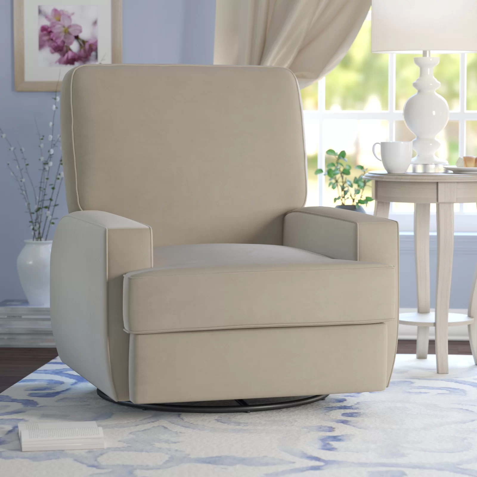 【Furniture】Abingdon Swivel Reclining Glider Nursery Chair
