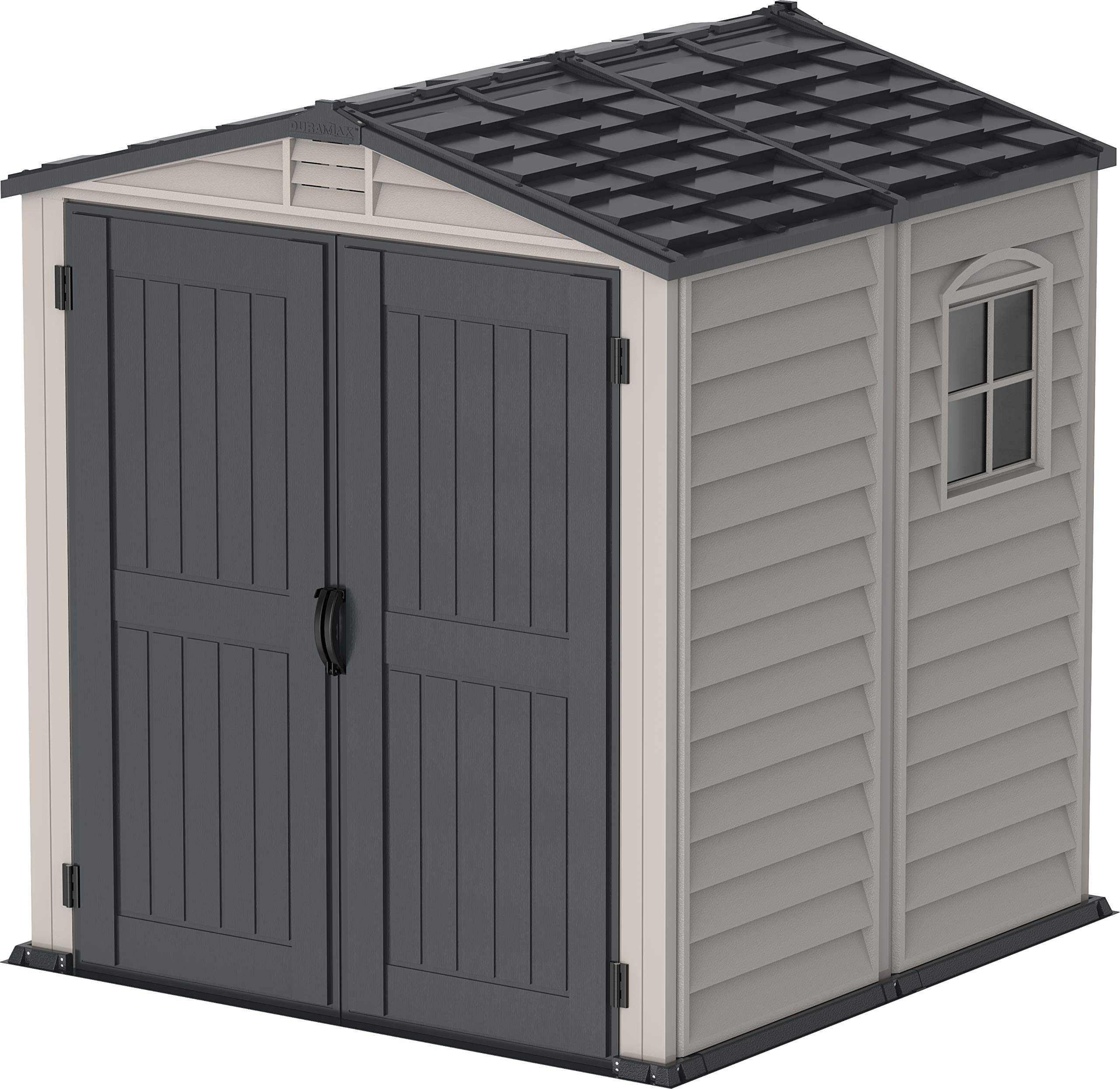 6' x 6' PLUS Plastic Garden Shed with Plastic Floor & Fixed Window