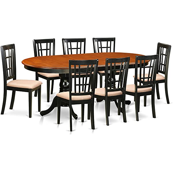 5 PC Dining room set-Dining Table with 4 Wooden Dining Chairs PLNI5-BCH-C