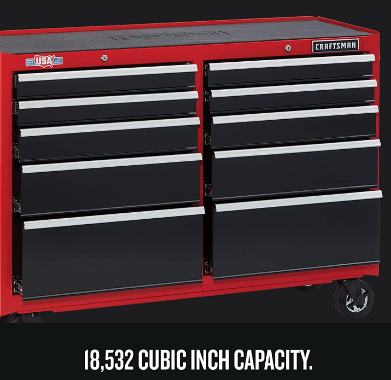 CRAFTSMAN Tool Cabinet with Drawer Liner Roll & Socket Organizer, 52-Inch