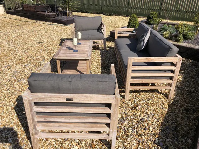 Teak Garden Sofa Combination with Coffee Table