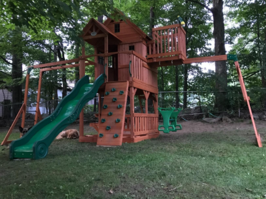 Backyard Discovery Skyfort II All Cedar Wood Swing Set