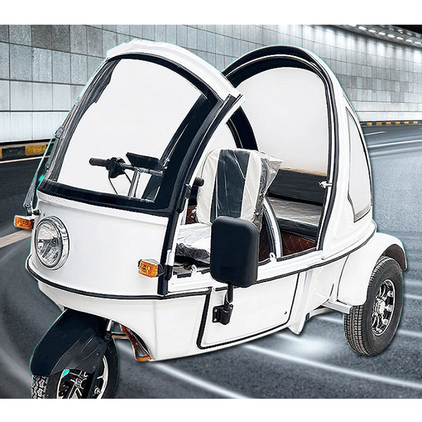 Electric vehicle tricycle fully enclosed transfer baby with shed adult folding semi-enclosed tricycle