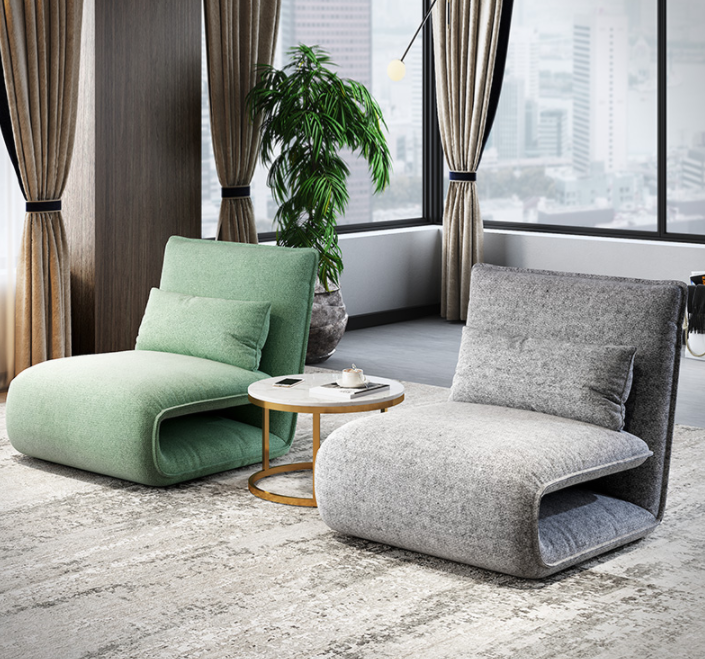 Lazy sofa tatami bedroom single bed folding floor sleeping mat balcony bay window back recliner floor sofa