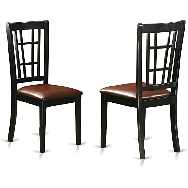 5 PC Dining room set-Dining Table with 4 Wooden Dining Chairs PLNI5-BCH-C