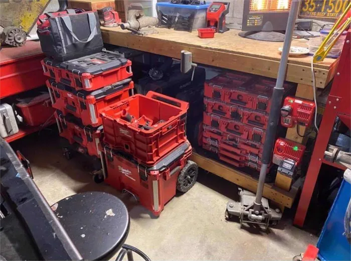 Milwaukee Packout Rolling Modular Stackable Tool Box Storage System, Red