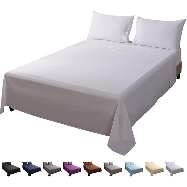 LBRO2M Bed Sheet Set Queen Size 16 Inches Deep Pocket 1800 Thread Count 100% Microfiber Sheet,Bedding Super Soft Comfortable, Cool Warm,4 Piece（Dark Grey） Dark Grey Queen