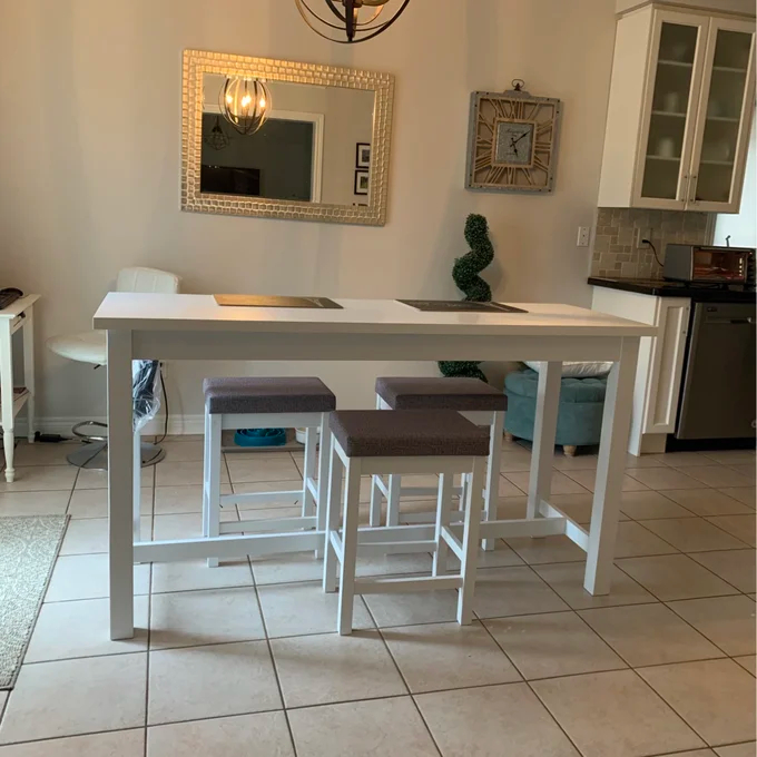 【Furniture】Haga 3 - Person Counter Height Dining Set